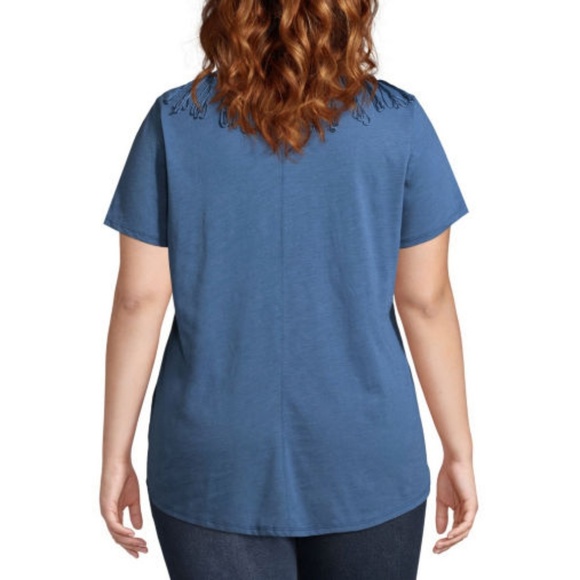 PLUS SIZE 2X Unity World Wear Knit Top with Scarf - Picture 3 of 3